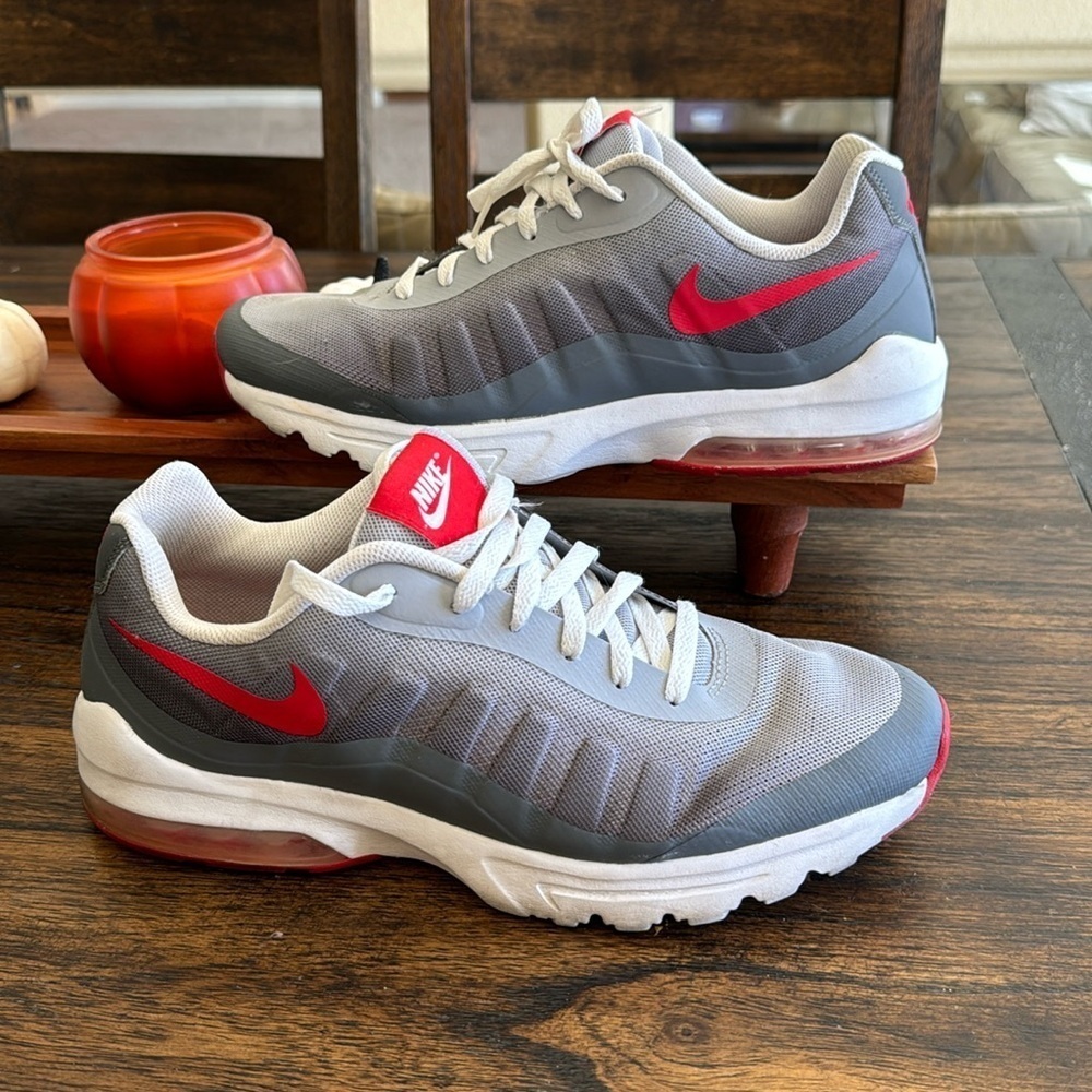 Nike Air Max Invigor Print 749688 060 Grey Red Running Shoes Sneakers Size 12